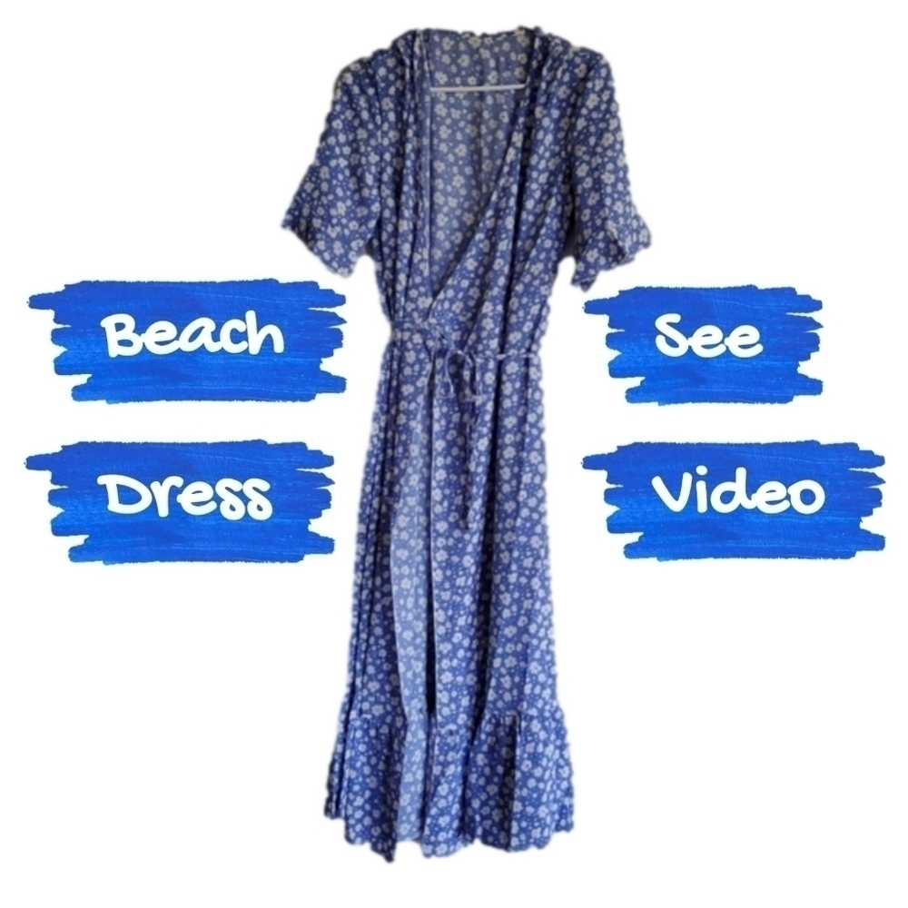 💚🩷💙 Beach Party Wrap Around Dress. Light! Flirty! Beautiful!